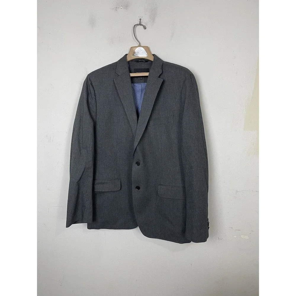 Banana Republic Mens Blazer 44 Gray‎ Tailored Fit Wedding Easter 100% Cotton